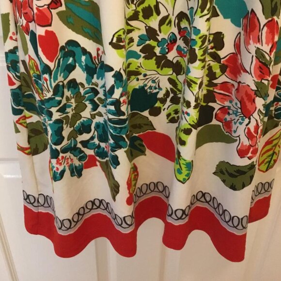 ☀️Sale New York dress floral boho peasant  empire bell sleeve dress sz 4 - Picture 4 of 11